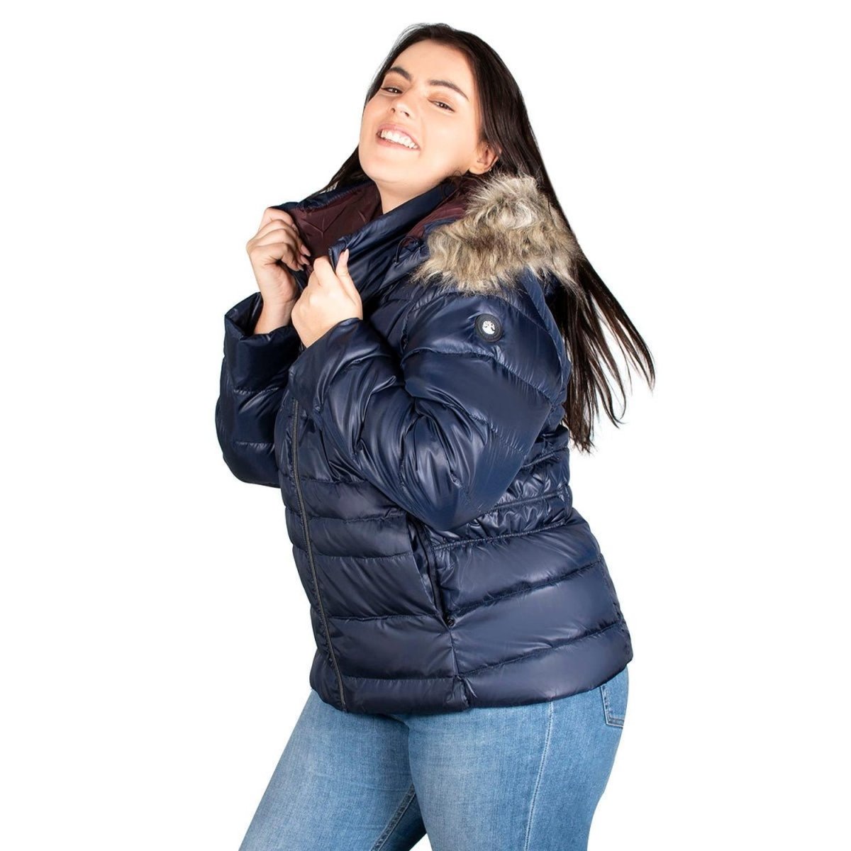 Chamarra De Pluma Plus Size Mujer - Greenlander