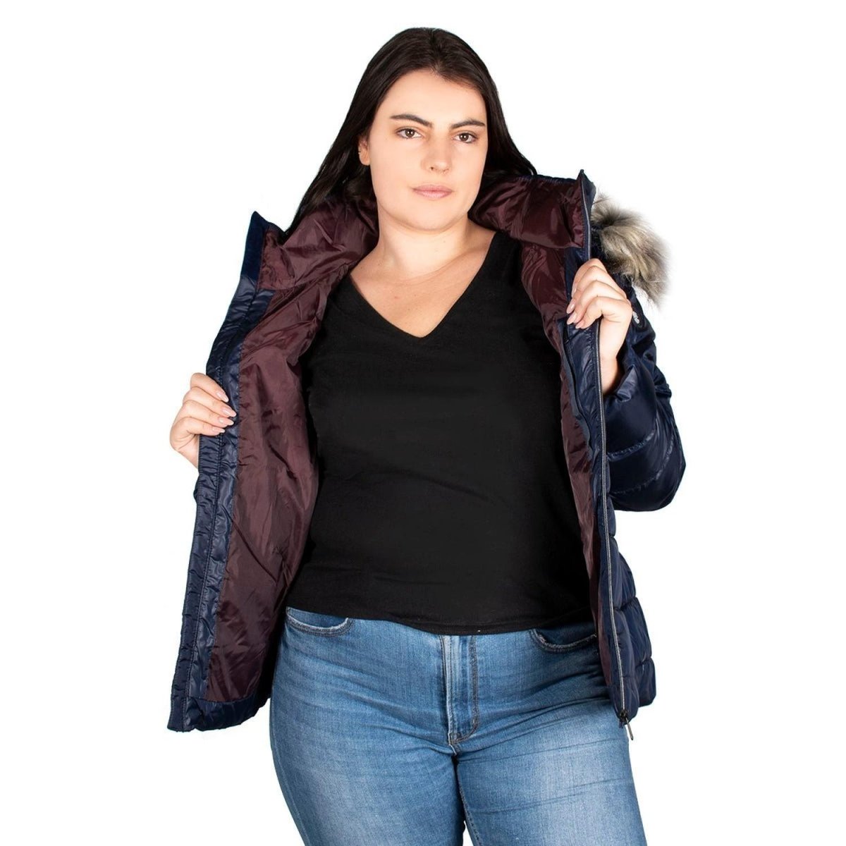 Chamarra De Pluma Plus Size Mujer - Greenlander