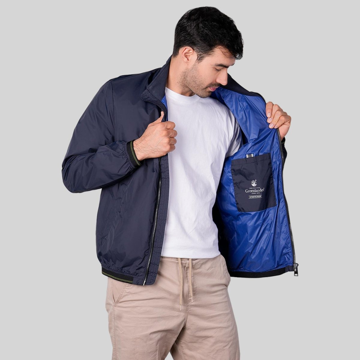 Chamarra de poliéster para hombre con bolsillos externos e internos Greenlander - Greenlander
