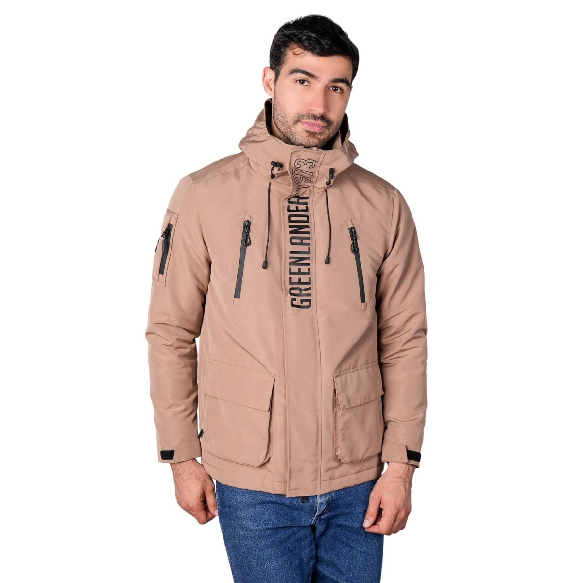 Chamarra de poliéster para hombre con capucha y múltiples bolsillos Greenlander - Greenlander