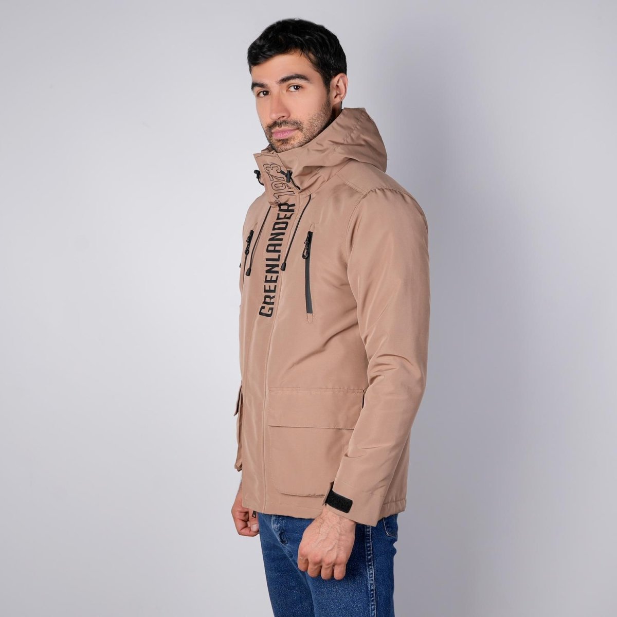 Chamarra de poliéster para hombre con capucha y múltiples bolsillos Greenlander - Greenlander