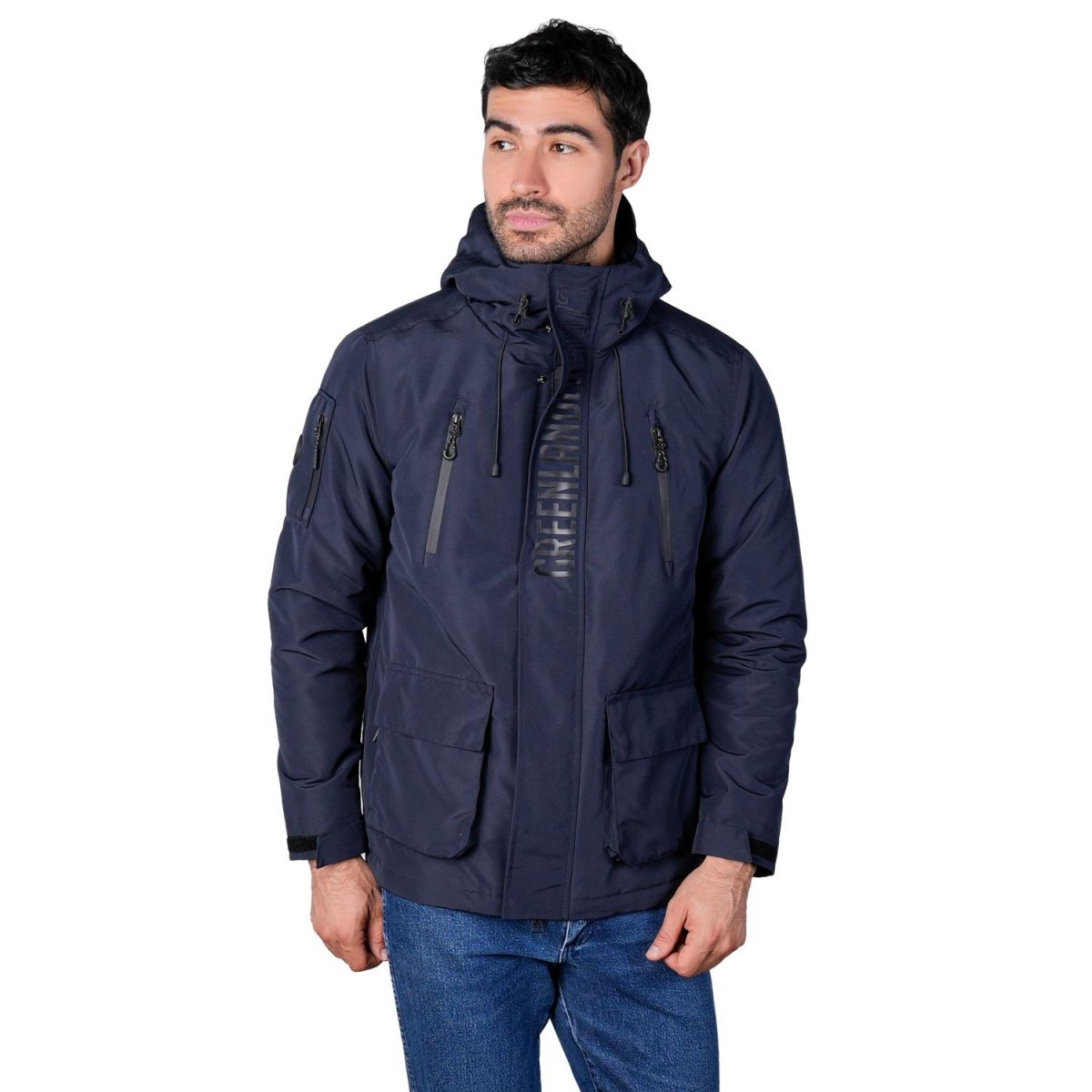 Chamarra de poliéster para hombre con capucha y múltiples bolsillos Greenlander - Greenlander