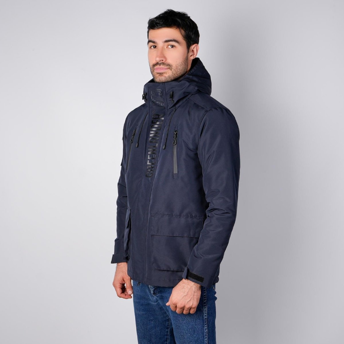 Chamarra de poliéster para hombre con capucha y múltiples bolsillos Greenlander - Greenlander