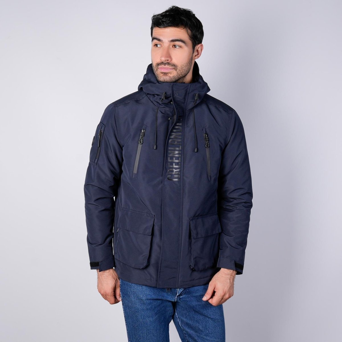 Chamarra de poliéster para hombre con capucha y múltiples bolsillos Greenlander - Greenlander