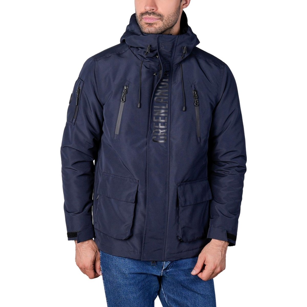 Chamarra de poliéster para hombre con capucha y múltiples bolsillos Greenlander - Greenlander