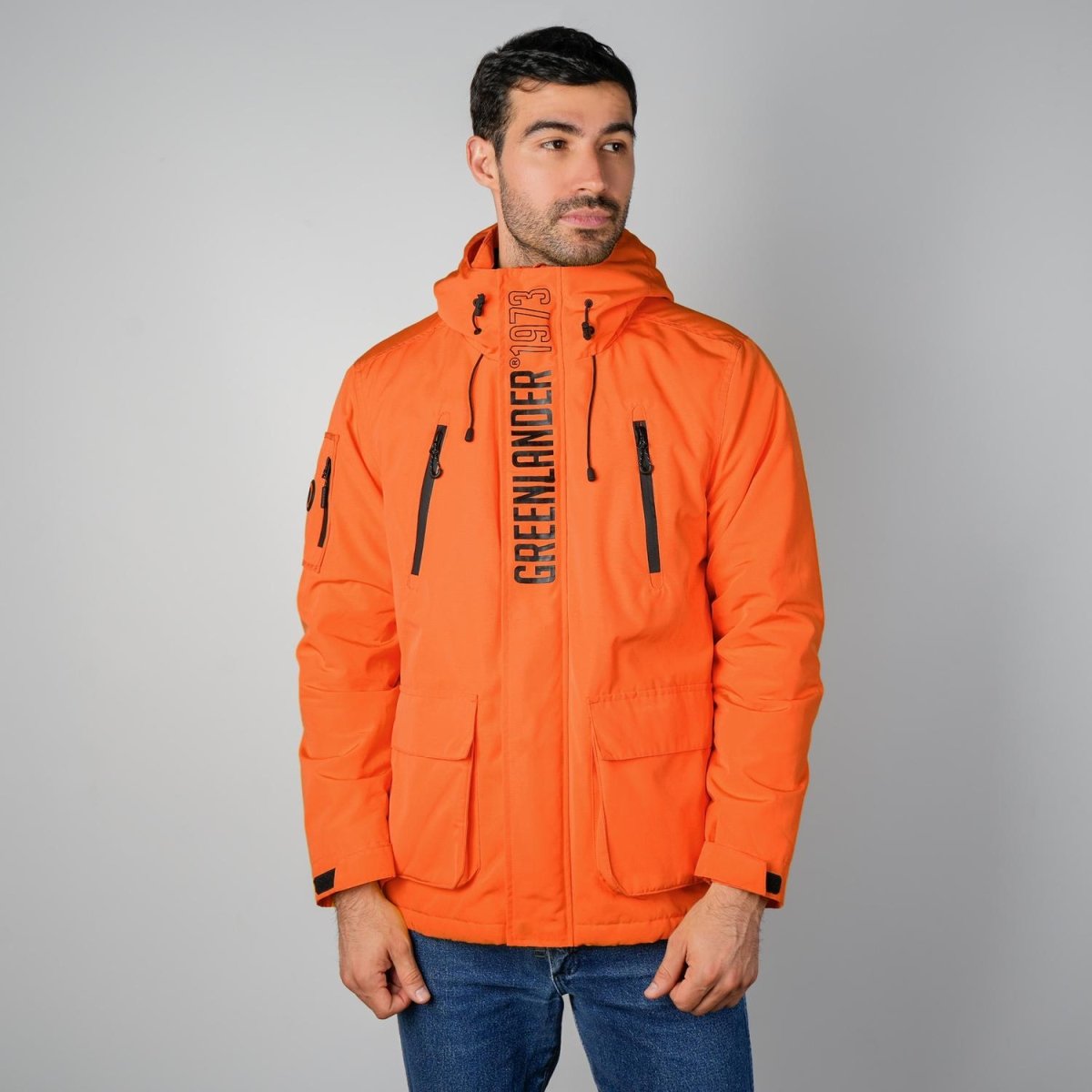 Chamarra de poliéster para hombre con capucha y múltiples bolsillos Greenlander - Greenlander