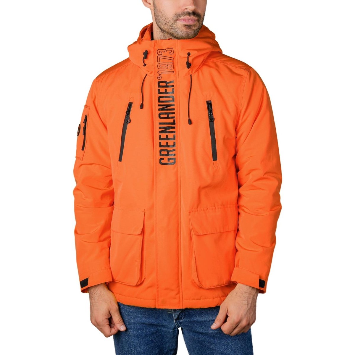 Chamarra de poliéster para hombre con capucha y múltiples bolsillos Greenlander - Greenlander
