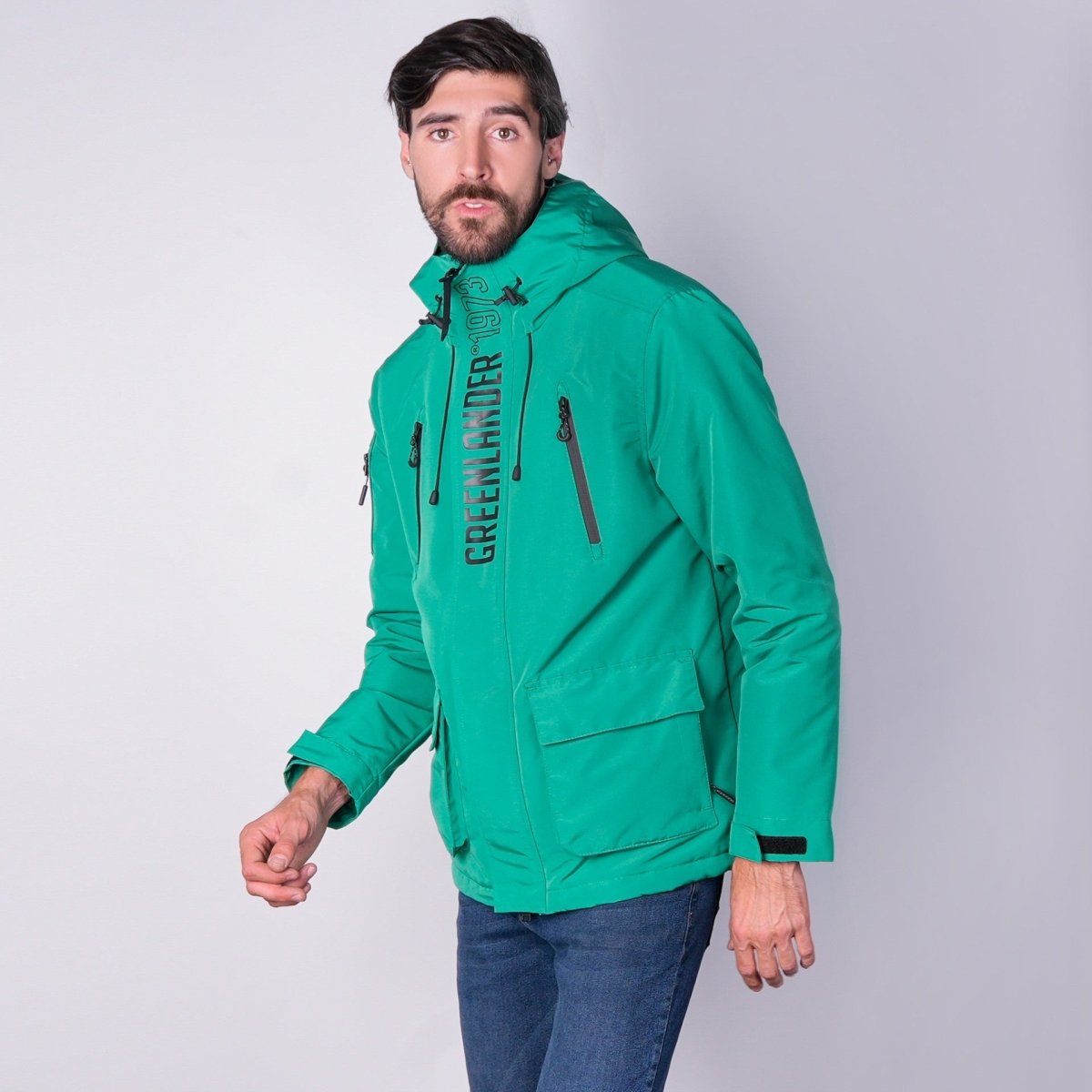 Chamarra de Poliéster para Hombre con Gorro y Bolsillos | Greenlander - Greenlander
