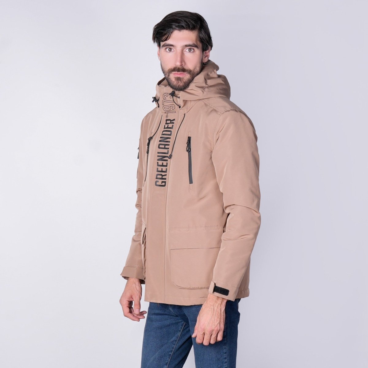 Chamarra de Poliéster para Hombre con Gorro y Bolsillos | Greenlander - Greenlander