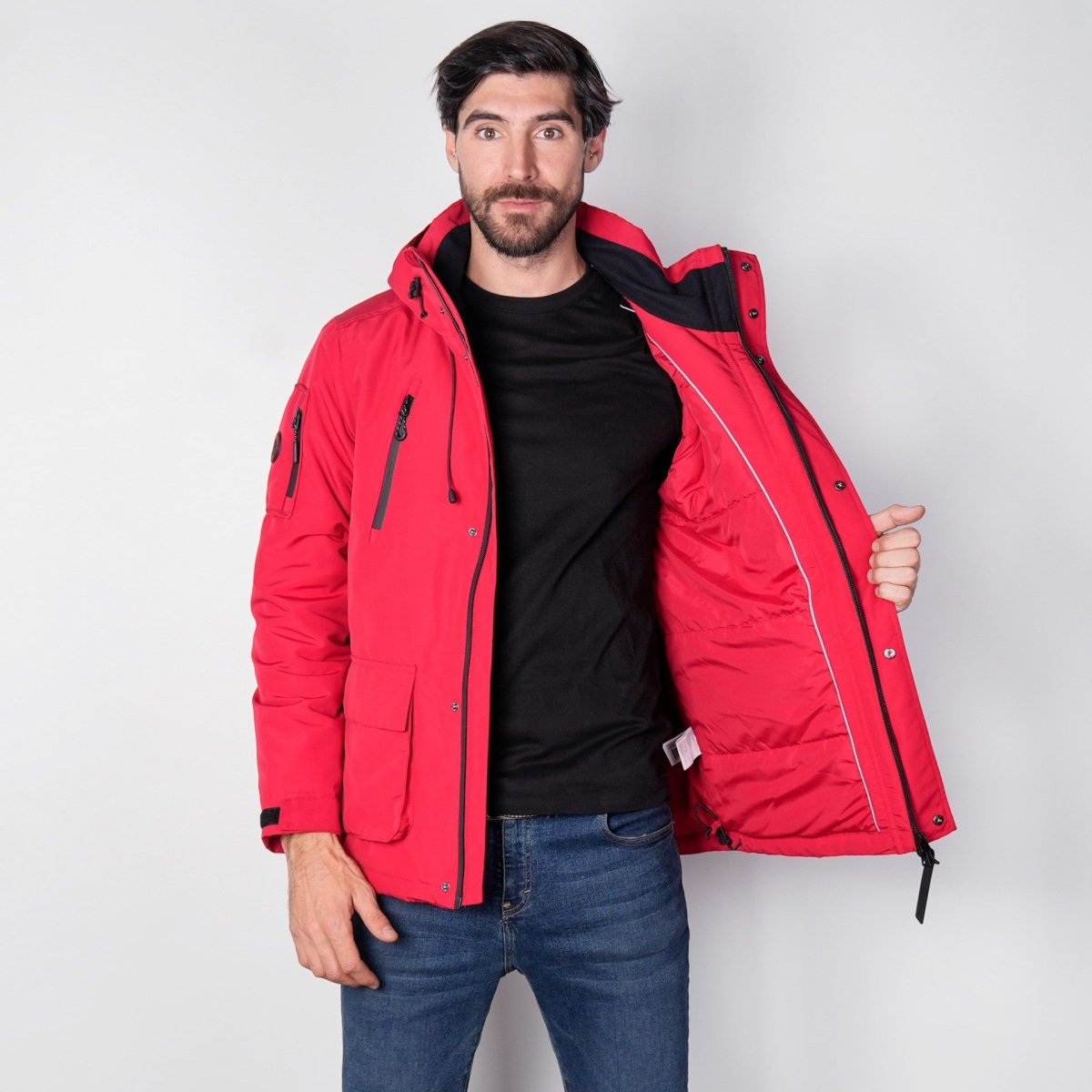 Chamarra de Poliéster para Hombre con Gorro y Bolsillos | Greenlander - Greenlander