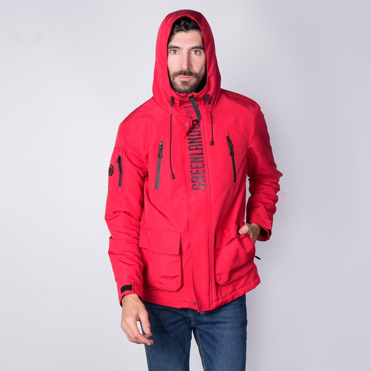 Chamarra de Poliéster para Hombre con Gorro y Bolsillos | Greenlander - Greenlander