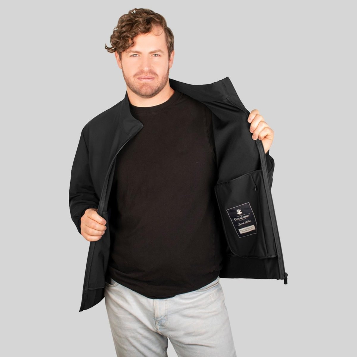 Chamarra de poliester plus size para hombre con bolsillo interno Greenlander - Greenlander