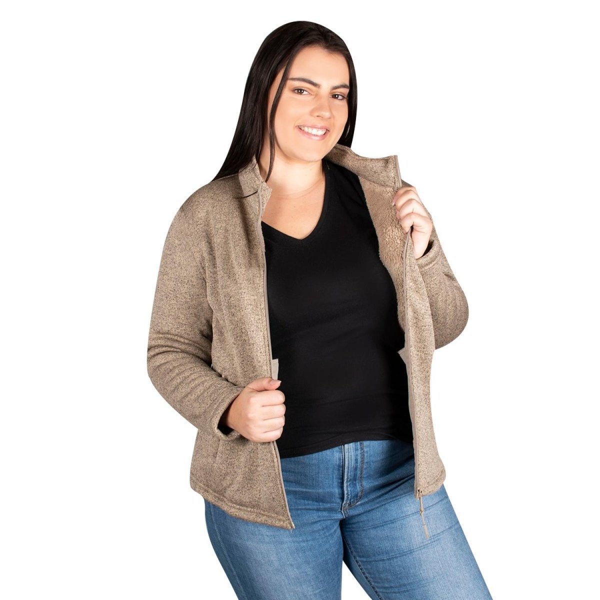 Chamarra De Punto Plus Size Mujer - Greenlander