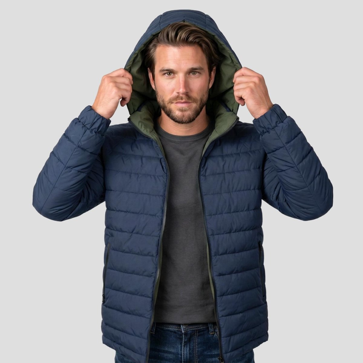 Chamarra doble vista para hombre con capucha Greenlander - Greenlander