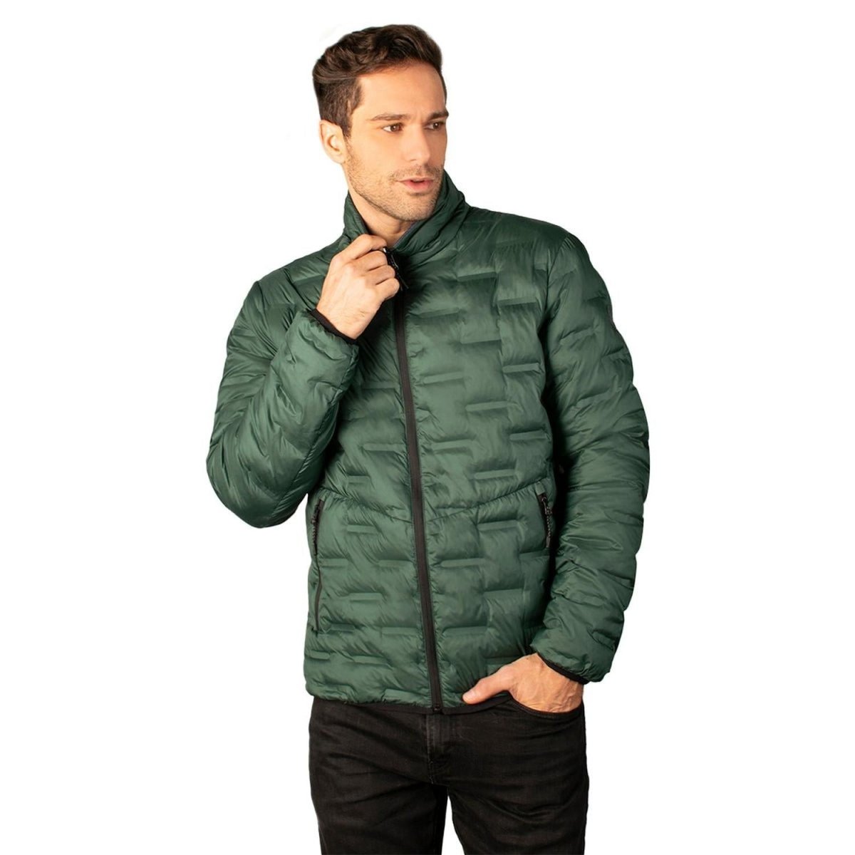 Chamarra Doblevista Capitonada Con Termo Sellado Greenlander Hombre - Greenlander