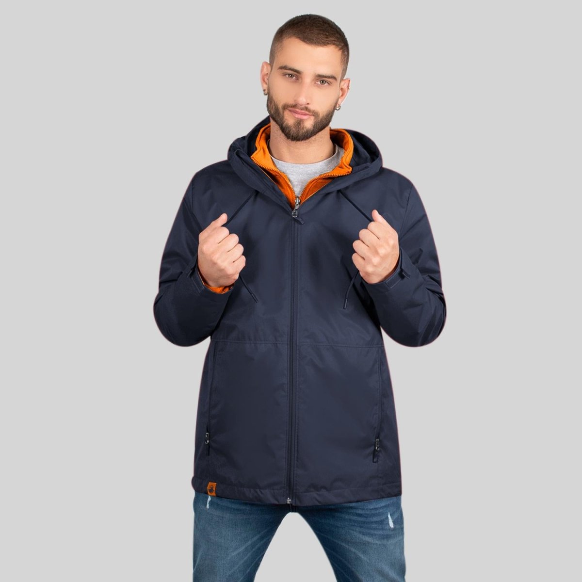 Chamarra dos en una para hombre con bolsillos al costado Greenlander - Greenlander