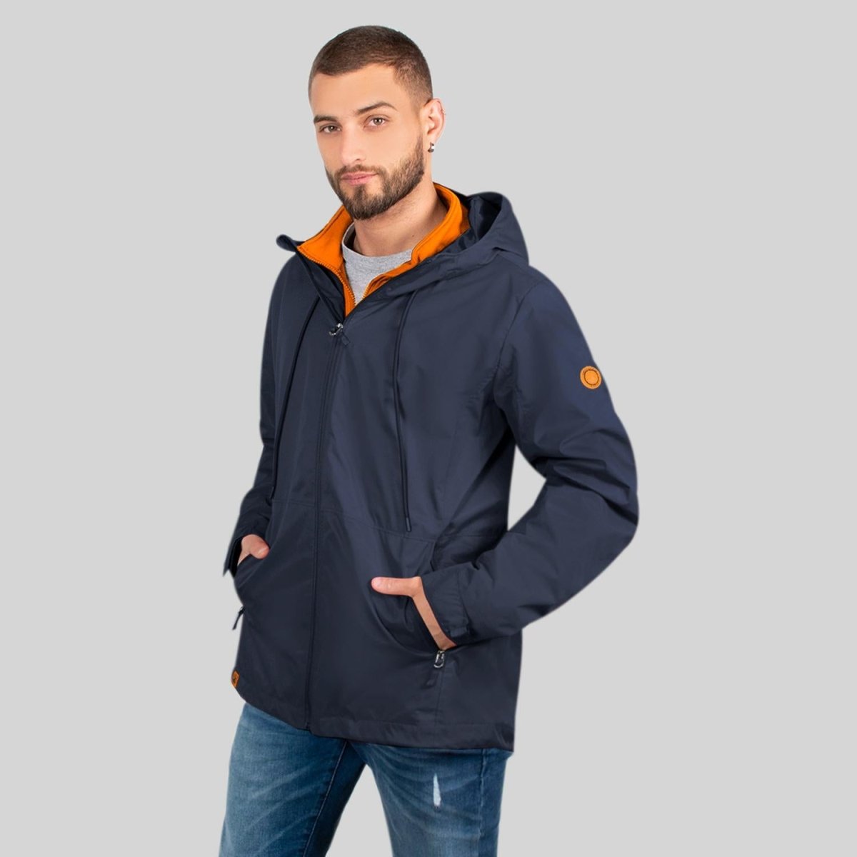 Chamarra dos en una para hombre con bolsillos al costado Greenlander - Greenlander