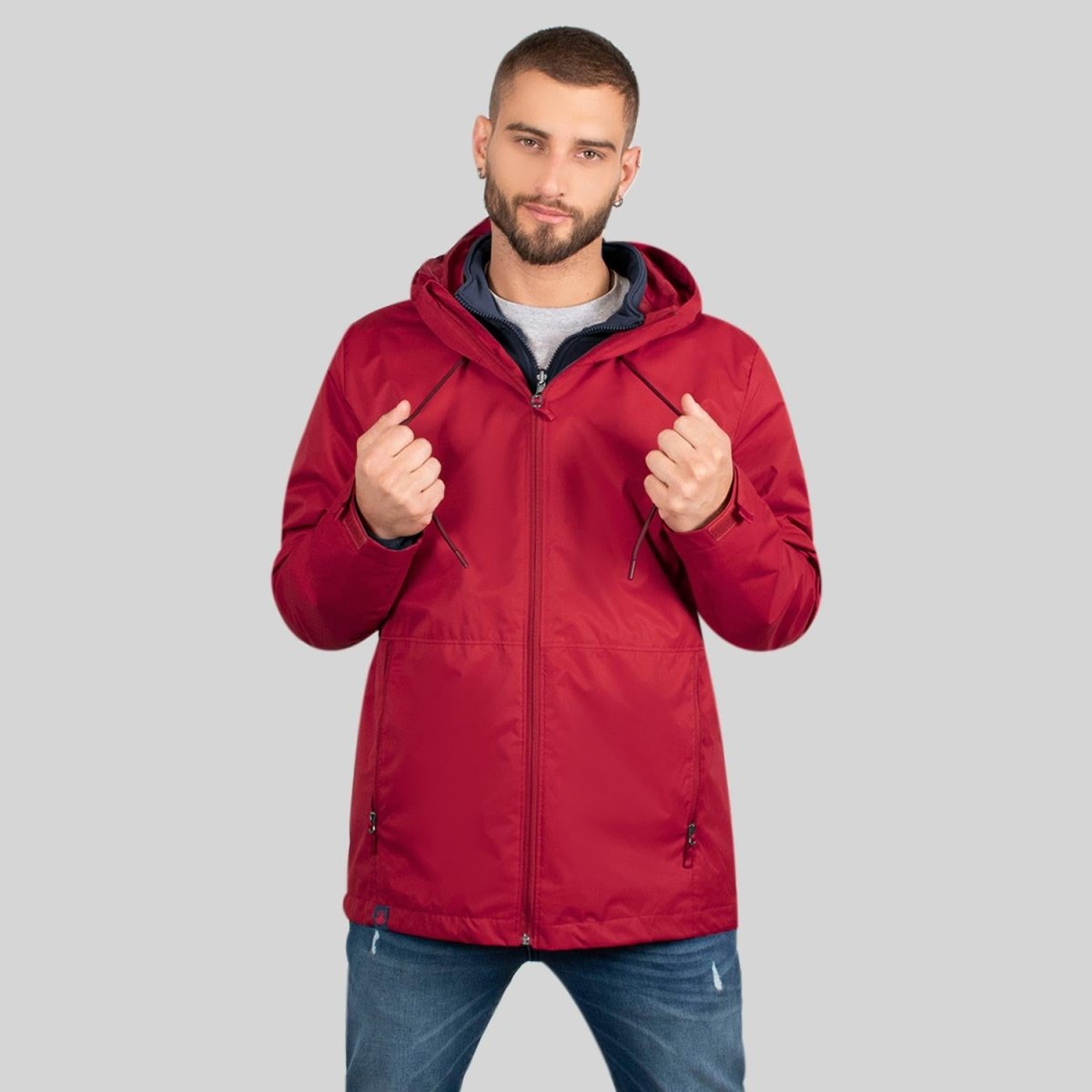 Chamarra dos en una para hombre con bolsillos al costado Greenlander - Greenlander