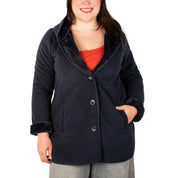 Chamarra Fleece larga plus size para mujer con capucha Greenlander - Greenlander