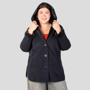 Chamarra Fleece larga plus size para mujer con capucha Greenlander - Greenlander