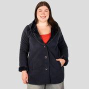 Chamarra Fleece larga plus size para mujer con capucha Greenlander - Greenlander