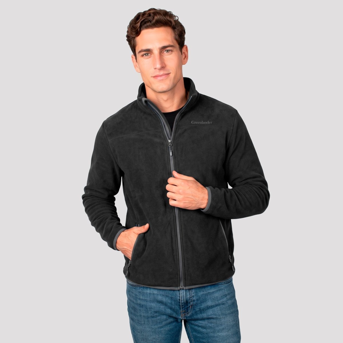 Chamarra Fleece para Hombre con Interior de Fur, Cuello Alto y Bolsillos | Greenlander - Greenlander