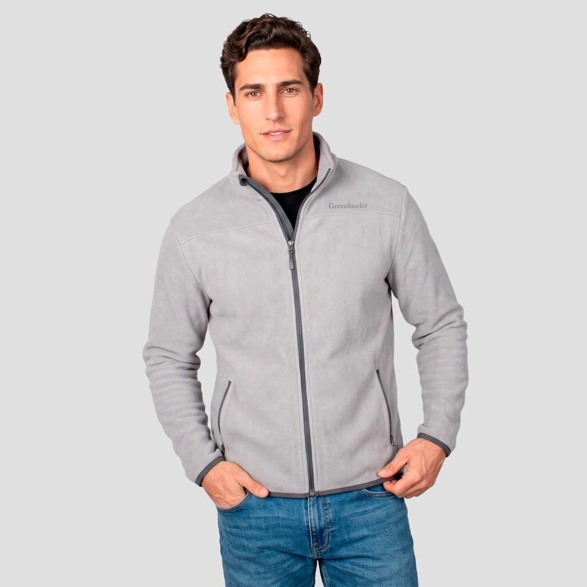 Chamarra Fleece para Hombre con Interior de Fur, Cuello Alto y Bolsillos | Greenlander - Greenlander