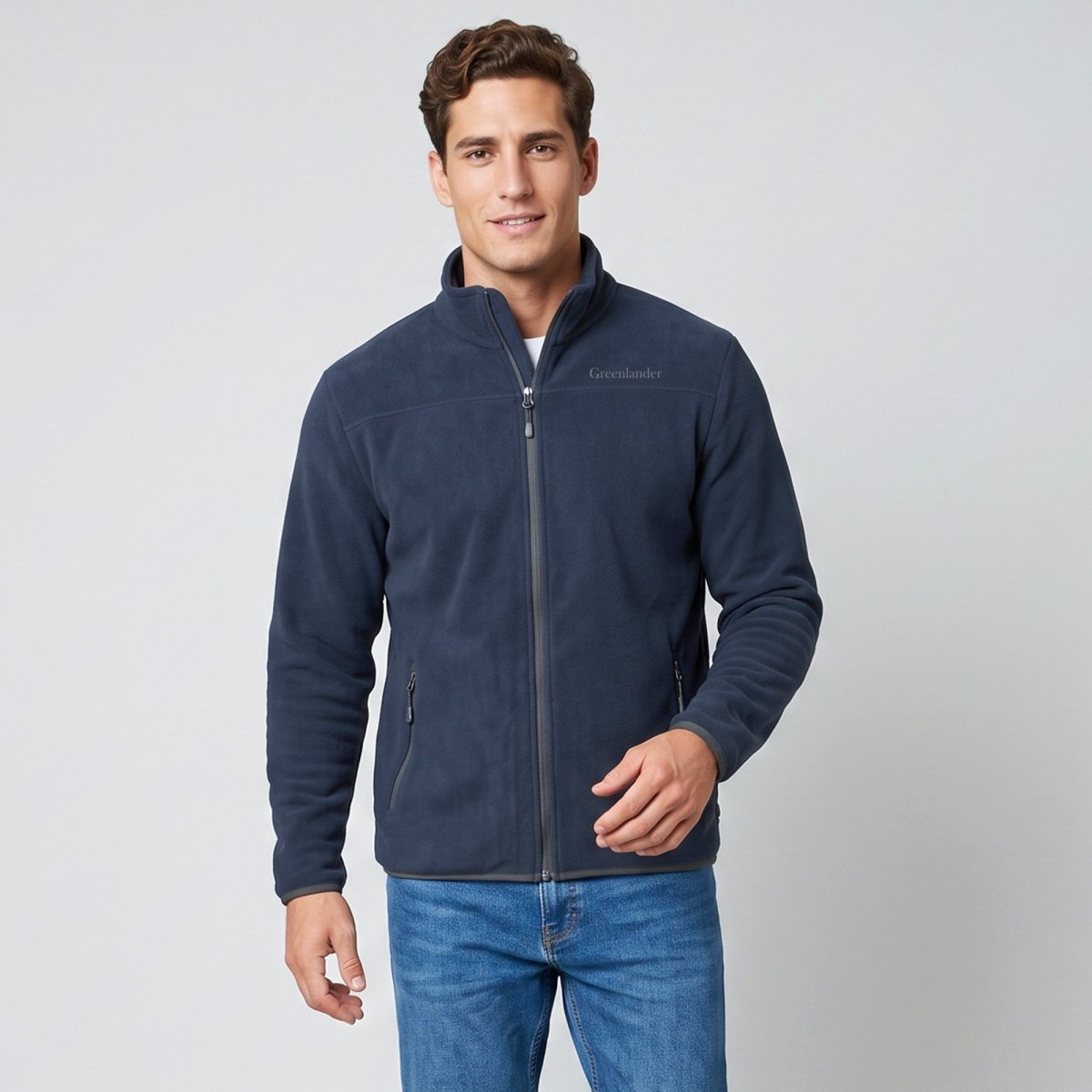 Chamarra Fleece para Hombre con Interior de Fur, Cuello Alto y Bolsillos | Greenlander - Greenlander