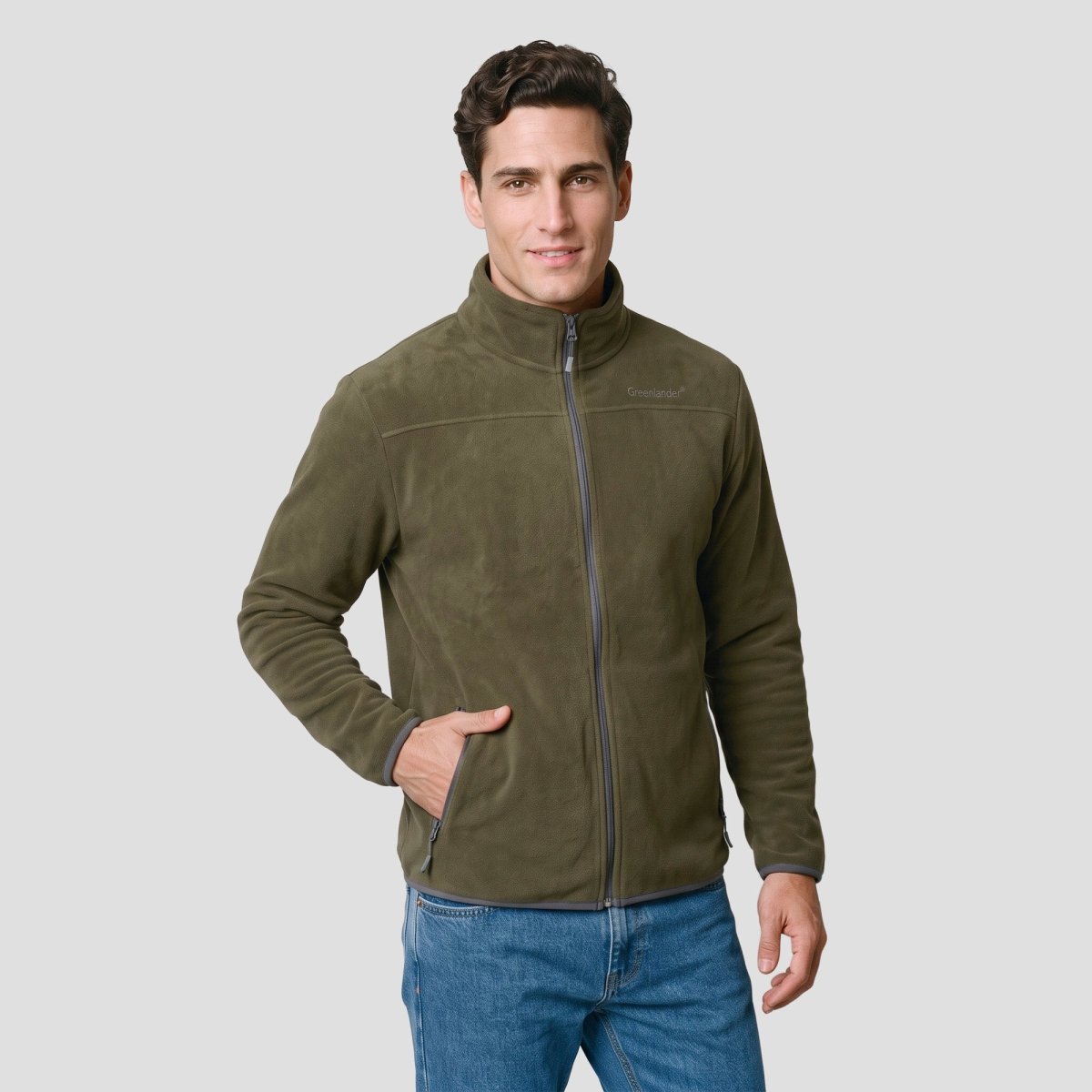 Chamarra Fleece para Hombre con Interior de Fur, Cuello Alto y Bolsillos | Greenlander - Greenlander
