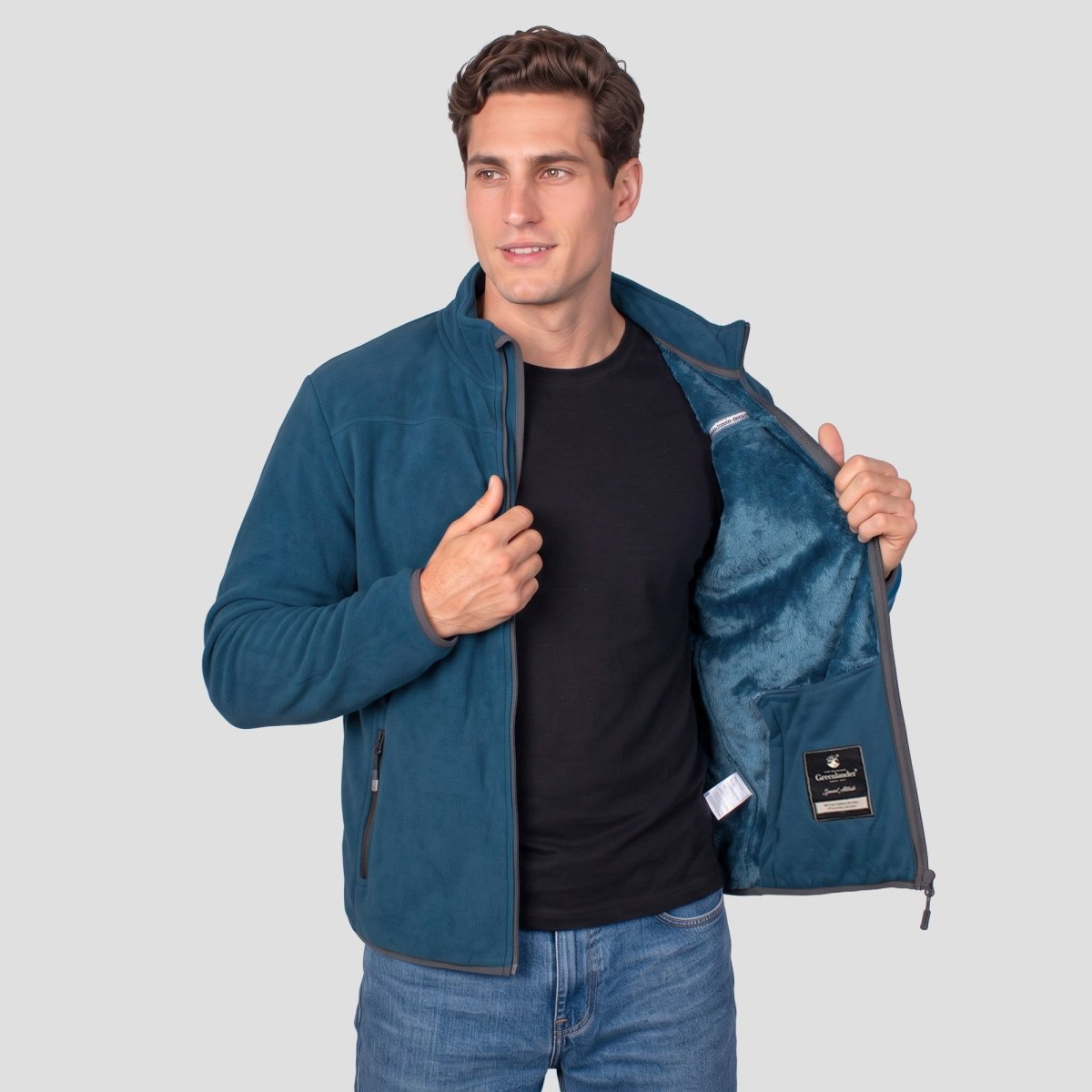 Chamarra Fleece para Hombre con Interior de Fur, Cuello Alto y Bolsillos | Greenlander - Greenlander