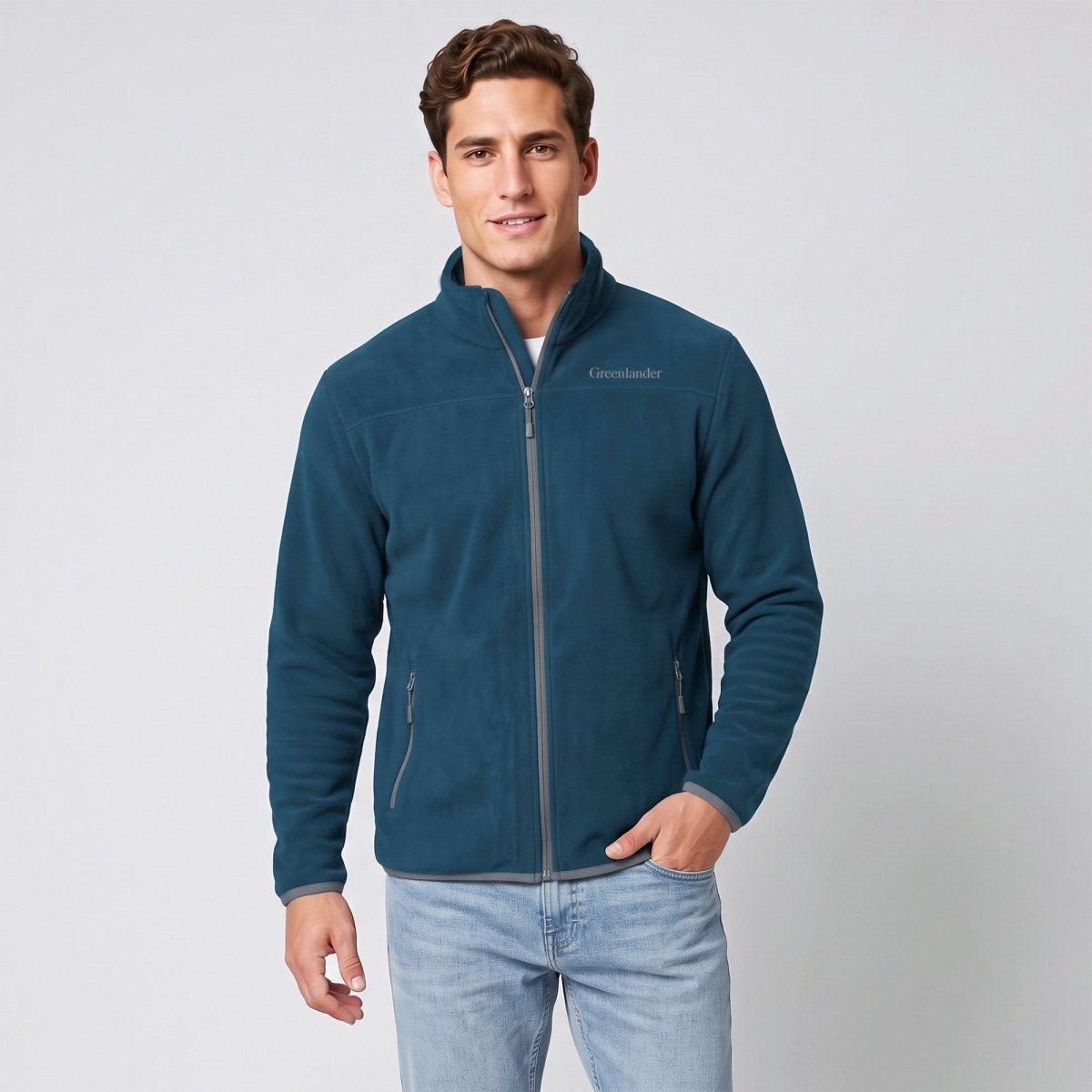 Chamarra Fleece para Hombre con Interior de Fur, Cuello Alto y Bolsillos | Greenlander - Greenlander