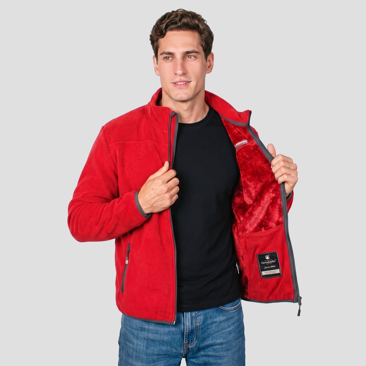 Chamarra Fleece para Hombre con Interior de Fur, Cuello Alto y Bolsillos | Greenlander - Greenlander