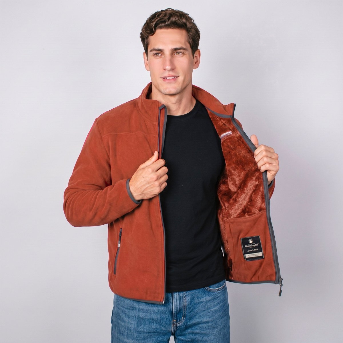 Chamarra Fleece para Hombre con Interior de Fur, Cuello Alto y Bolsillos | Greenlander - Greenlander