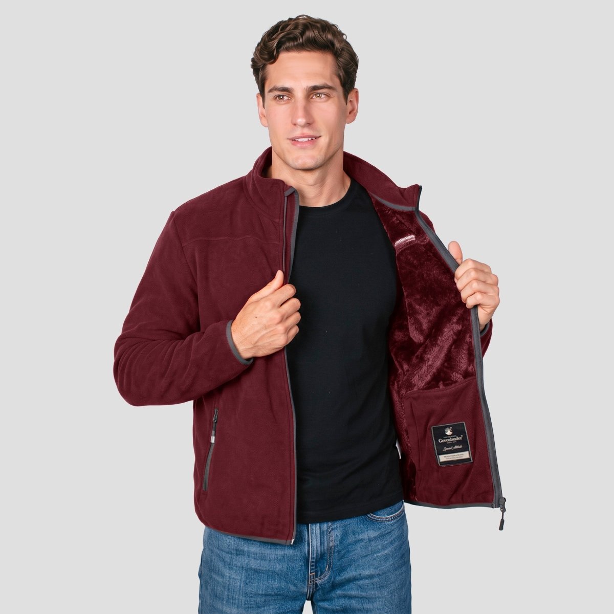 Chamarra Fleece para Hombre con Interior de Fur, Cuello Alto y Bolsillos | Greenlander - Greenlander