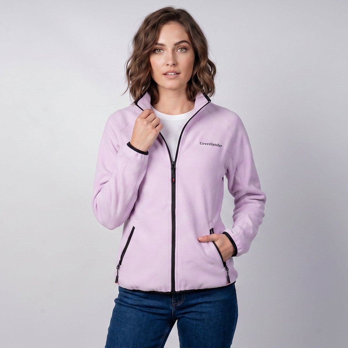 Chamarra Fleece para Mujer con Cuello Alto y Bolsillos con Cierre | Greenlander - Greenlander