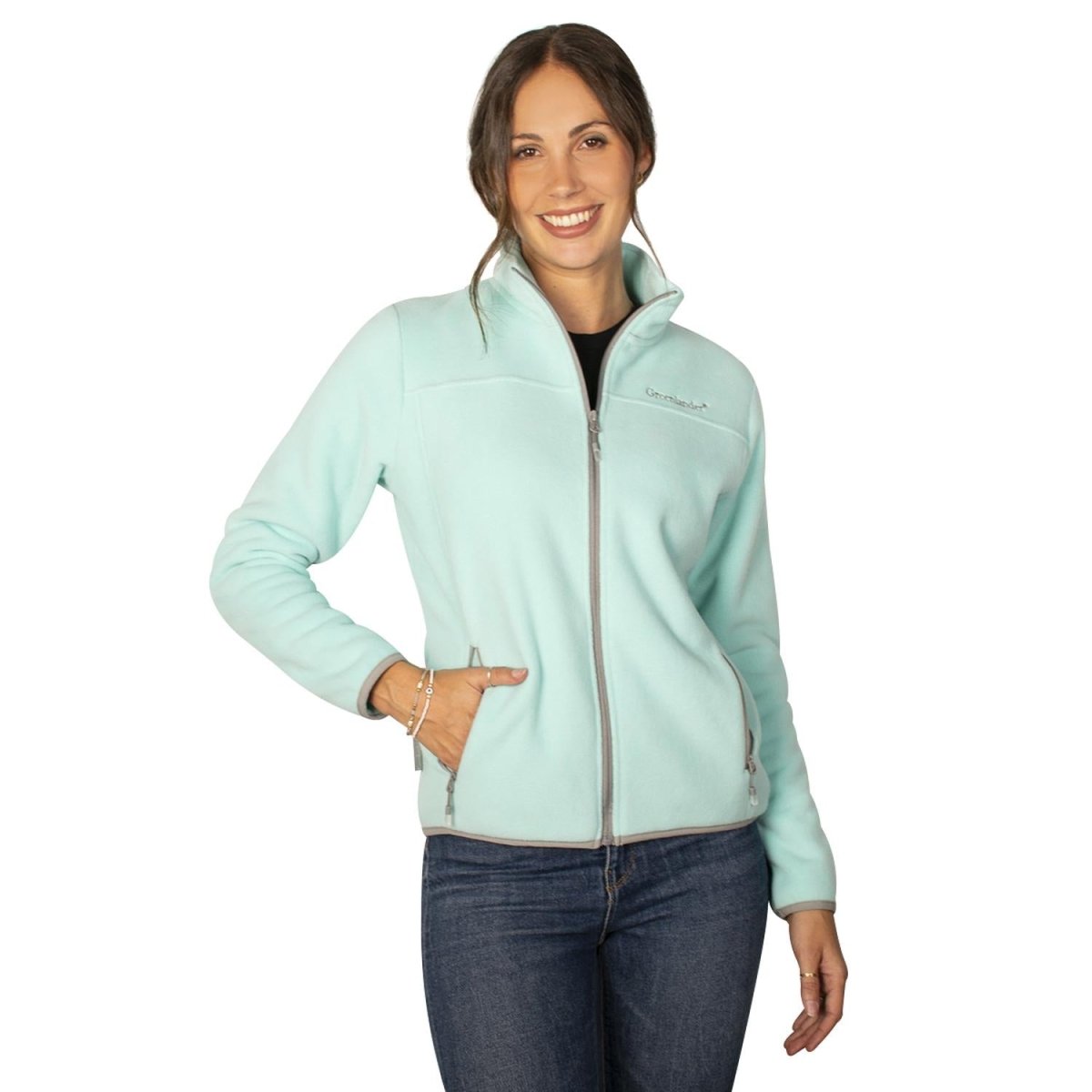 Chamarra fleece para mujer con cuello alto y bolsillos Greenlander - Greenlander