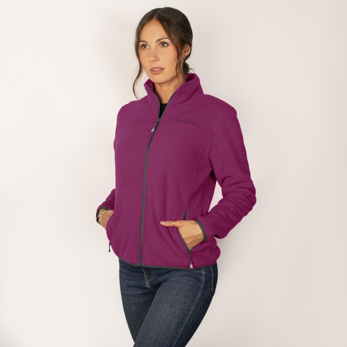 Chamarra fleece para mujer con cuello alto y bolsillos Greenlander - Greenlander