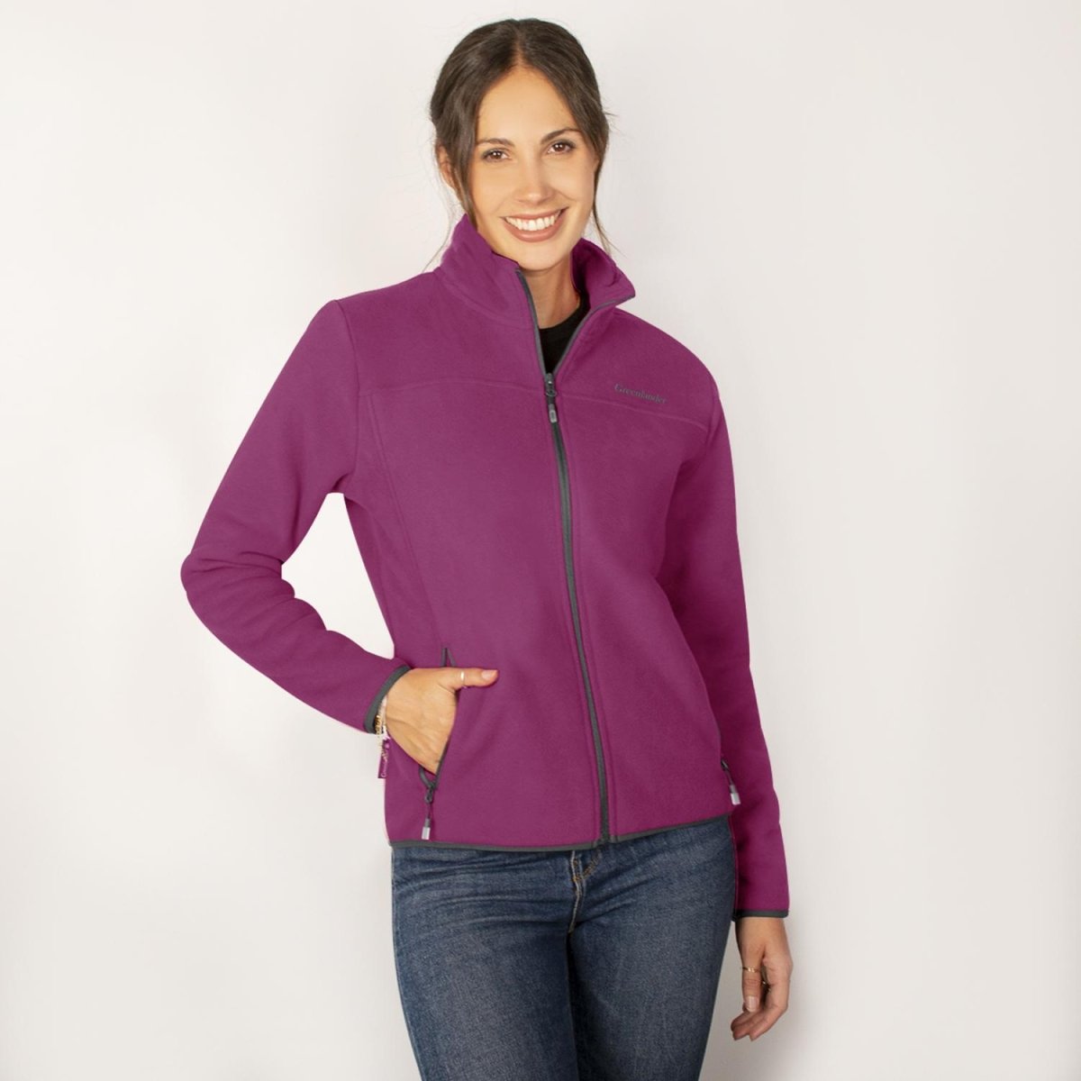 Chamarra fleece para mujer con cuello alto y bolsillos Greenlander - Greenlander