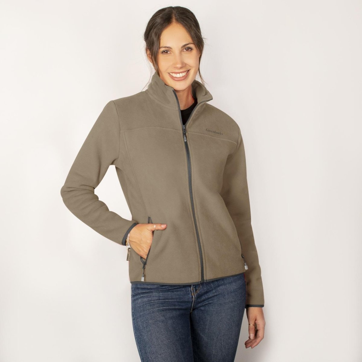 Chamarra fleece para mujer con cuello alto y bolsillos Greenlander - Greenlander