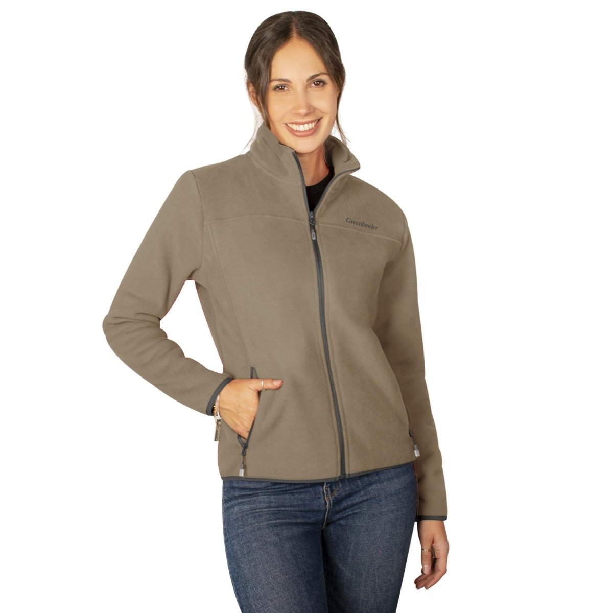 Chamarra fleece para mujer con cuello alto y bolsillos Greenlander - Greenlander