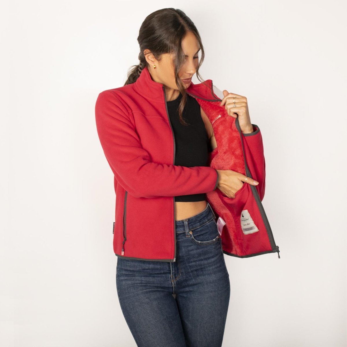 Chamarra fleece para mujer con cuello alto y bolsillos Greenlander - Greenlander