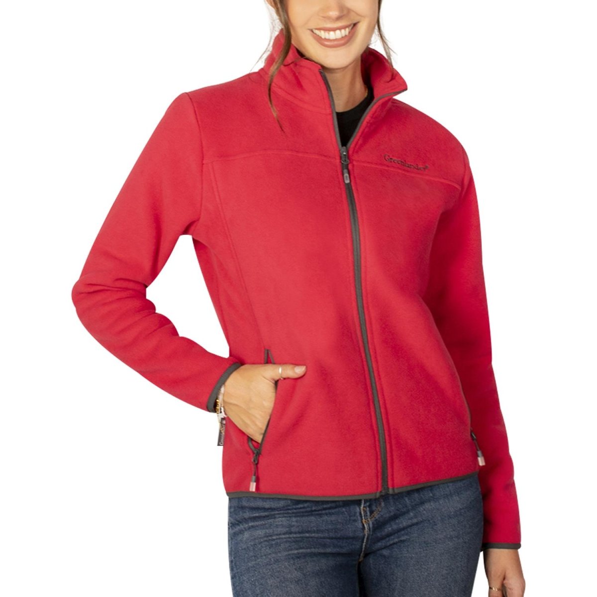 Chamarra fleece para mujer con cuello alto y bolsillos Greenlander - Greenlander
