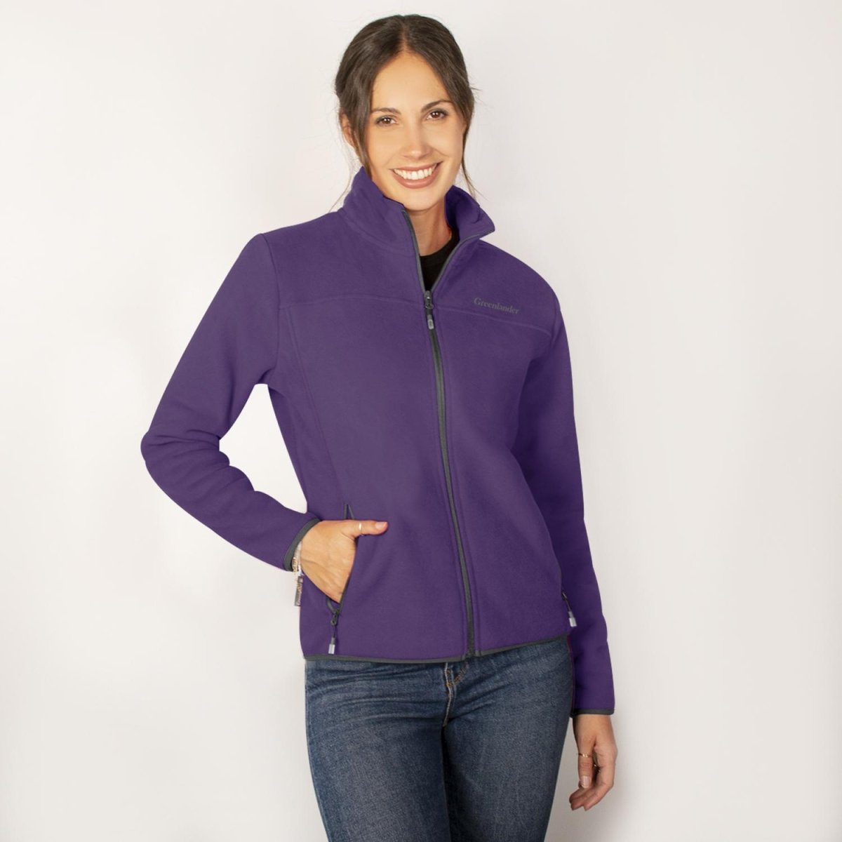 Chamarra fleece para mujer con cuello alto y bolsillos Greenlander - Greenlander