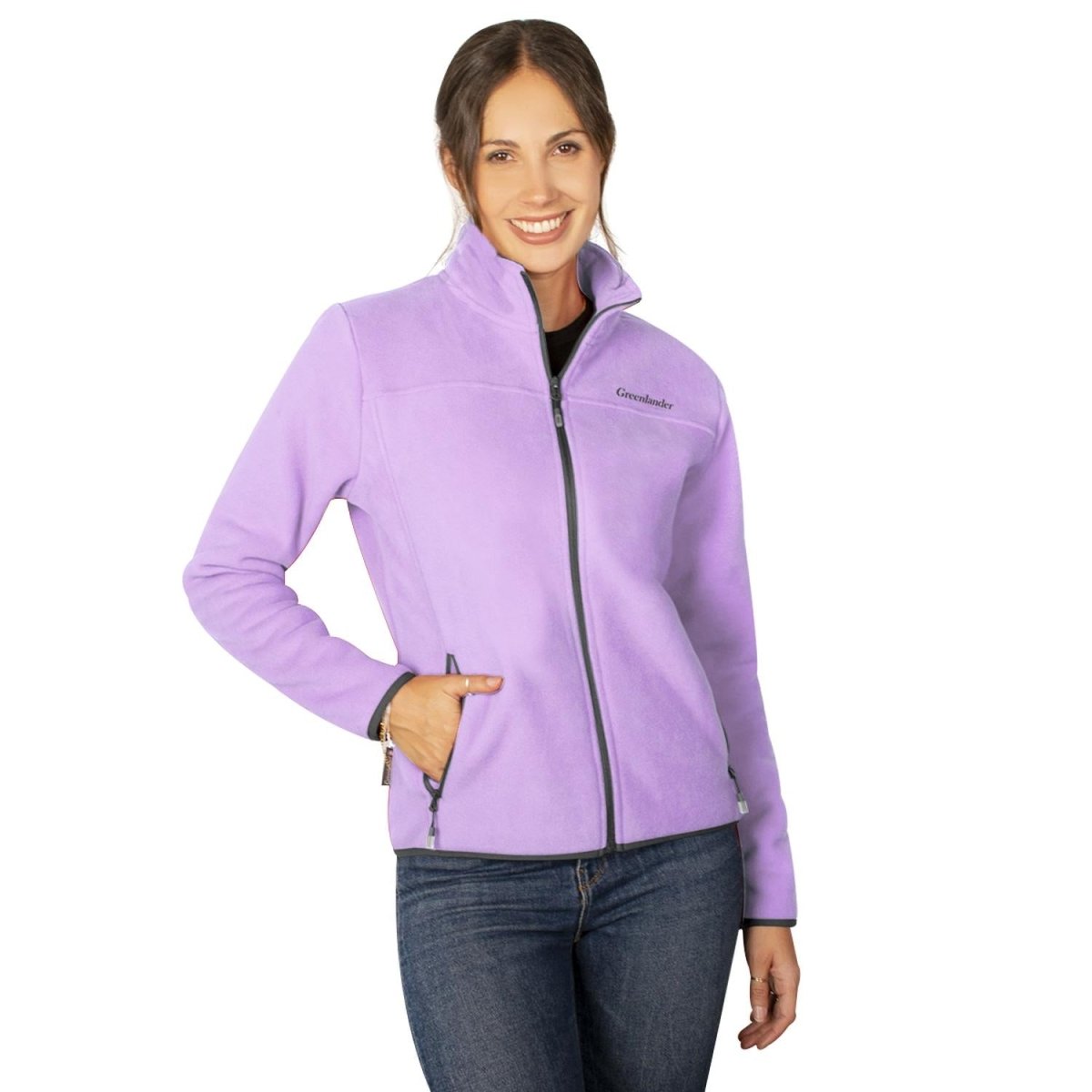 Chamarra fleece para mujer con cuello alto y bolsillos Greenlander - Greenlander