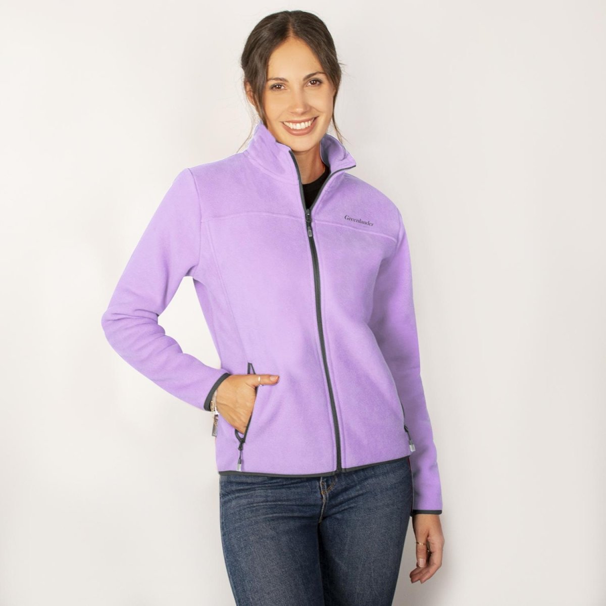 Chamarra fleece para mujer con cuello alto y bolsillos Greenlander - Greenlander