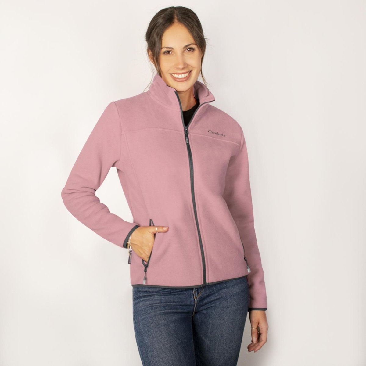 Chamarra fleece para mujer con cuello alto y bolsillos Greenlander - Greenlander