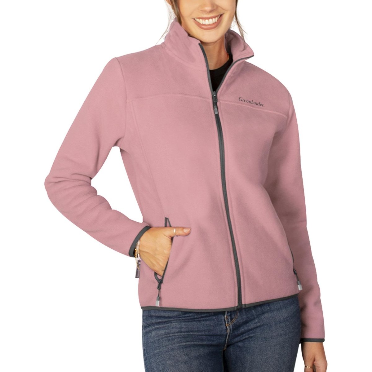 Chamarra fleece para mujer con cuello alto y bolsillos Greenlander - Greenlander