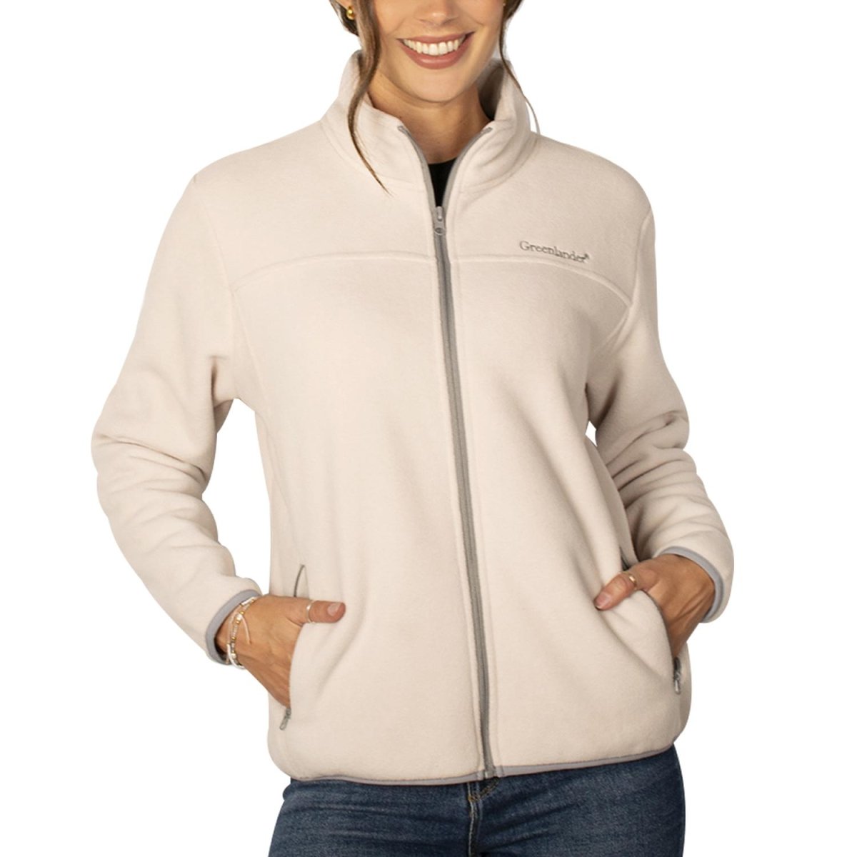 Chamarra fleece para mujer con cuello alto y bolsillos Greenlander - Greenlander