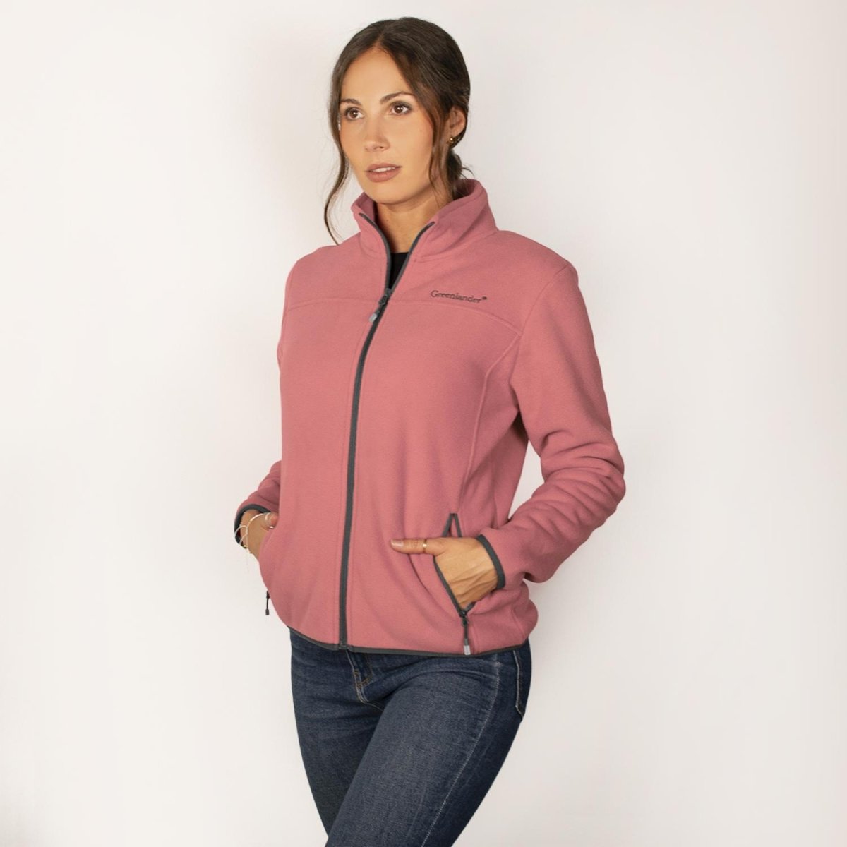 Chamarra fleece para mujer con cuello alto y bolsillos Greenlander - Greenlander