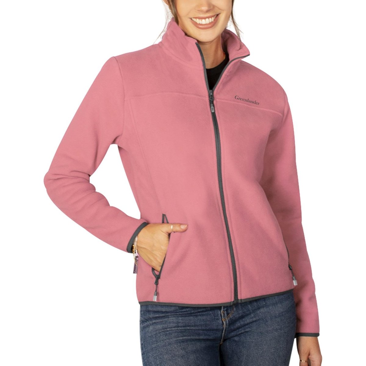 Chamarra fleece para mujer con cuello alto y bolsillos Greenlander - Greenlander